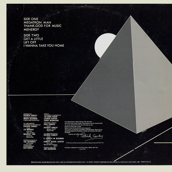Patrick Cowley : Megatron Man (LP, Album)