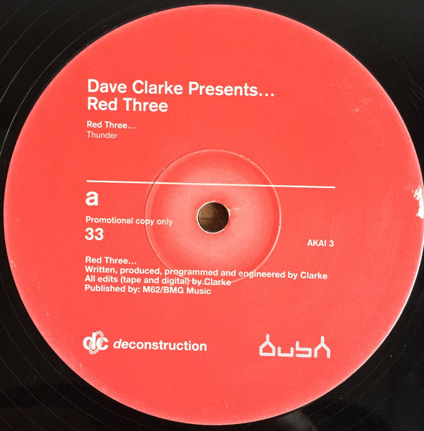Dave Clarke : Red Three (12&quot;, EP, Promo)