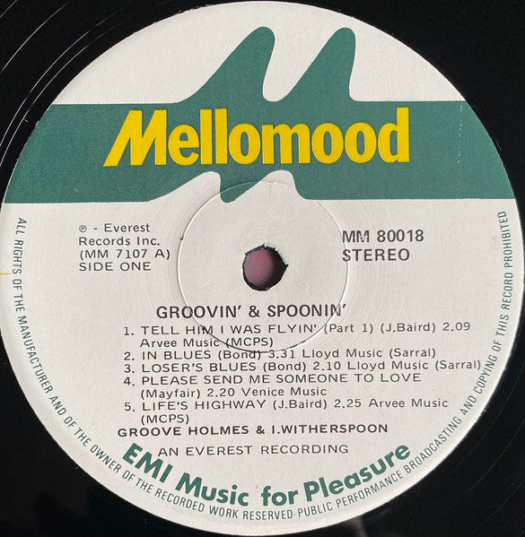 Groove Holmes* & Jimmy Witherspoon : Groovin' And Spoonin' (LP, Comp)