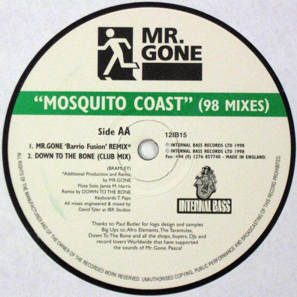 Mr. Gone : Mosquito Coast ('98' Mixes) (12")