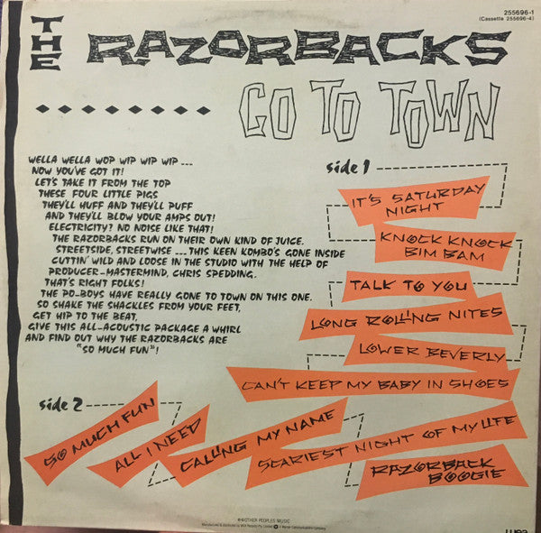 The Razorbacks (2) : Go To Town (LP, Album)