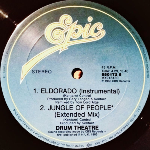 Drum Theatre : Eldorado (12", Single, Promo)