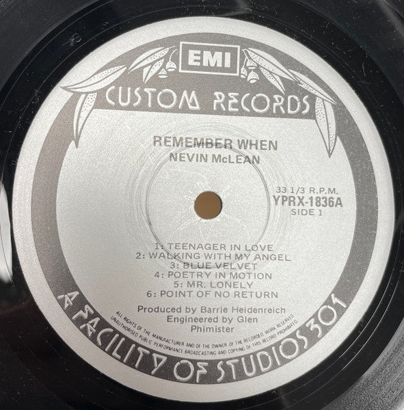 Nevin McLean : Remember When (LP, Album)