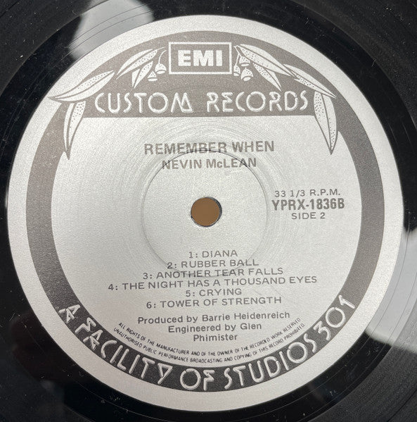 Nevin McLean : Remember When (LP, Album)