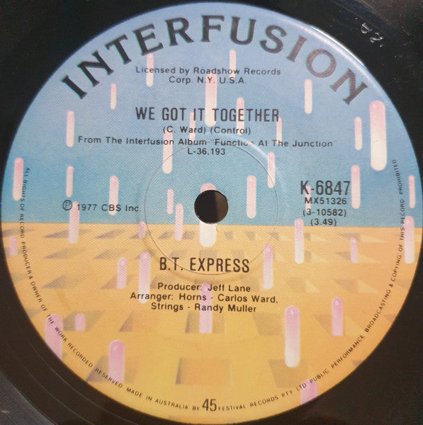 B.T. Express : Funky Music (Don't Laugh At My Funk) (7", Single)