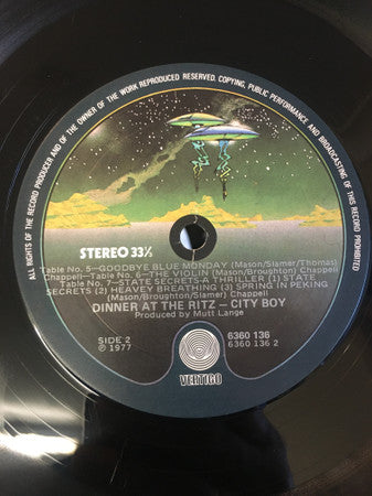 City Boy : Dinner At The Ritz (LP, Album)