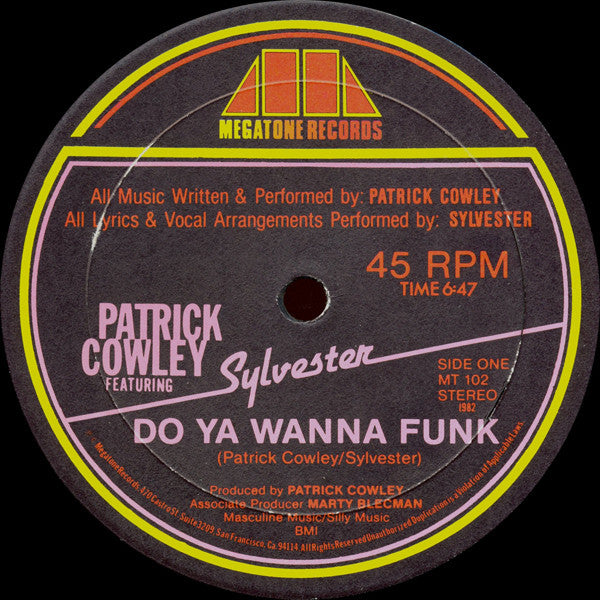 Patrick Cowley Featuring Sylvester : Do Ya Wanna Funk (12&quot;)