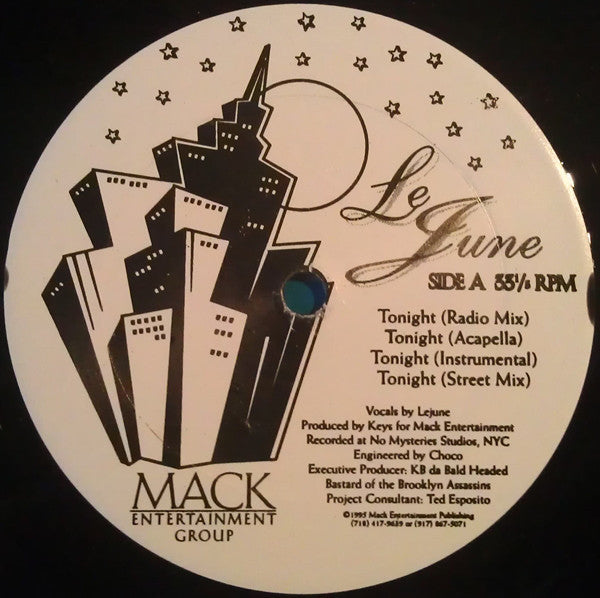 Le June : Tonight / You Just Don't Know (12")