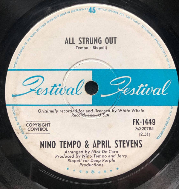Nino Tempo &amp; April Stevens : All Strung Out (7&quot;)