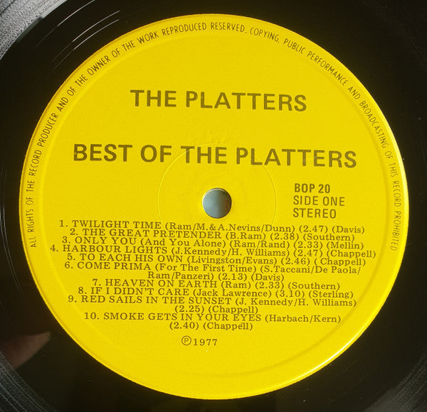The Platters : Best Of The Platters (LP, Comp)