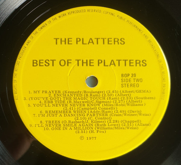 The Platters : Best Of The Platters (LP, Comp)
