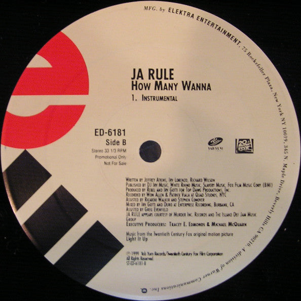 Ja Rule : How Many Wanna (12", Promo)