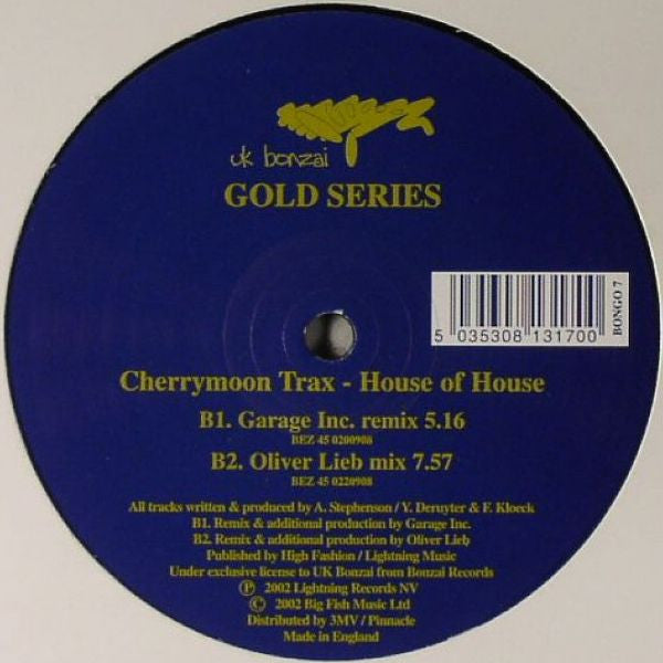 Cherry Moon Trax : House Of House (12")
