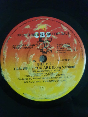 Billy T : I Am What You Are  (7", Single, Promo)