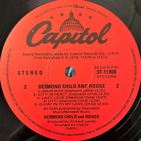 Desmond Child And Rouge : Desmond Child And Rouge (LP, Album)