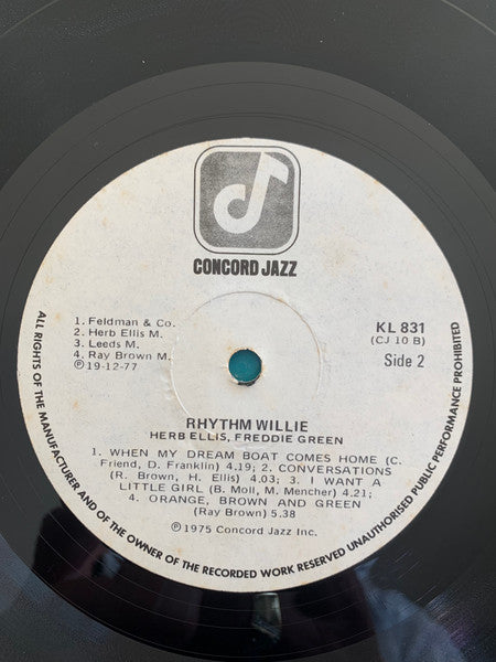 Herb Ellis And Freddie Green : Rhythm Willie (LP, Album)