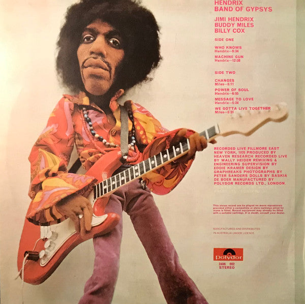 Jimi Hendrix : Band Of Gypsys (LP, Album)