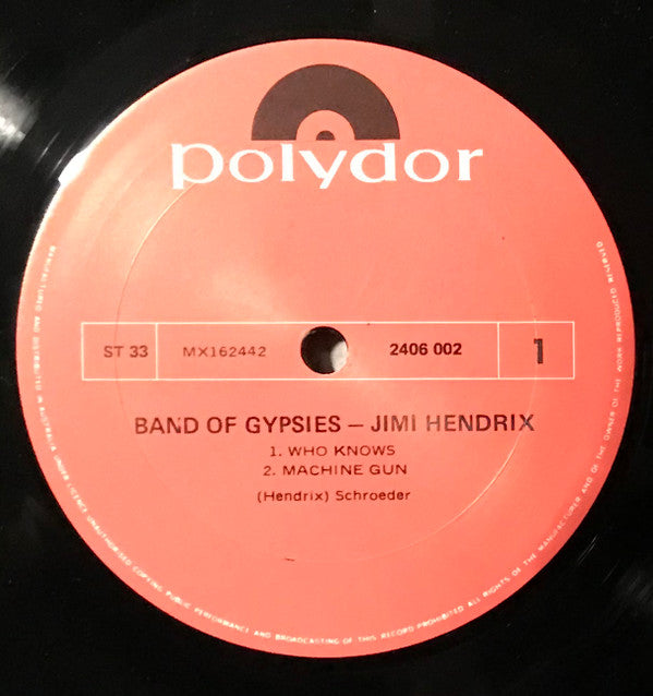 Jimi Hendrix : Band Of Gypsys (LP, Album)