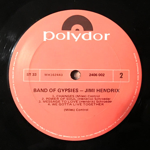 Jimi Hendrix : Band Of Gypsys (LP, Album)