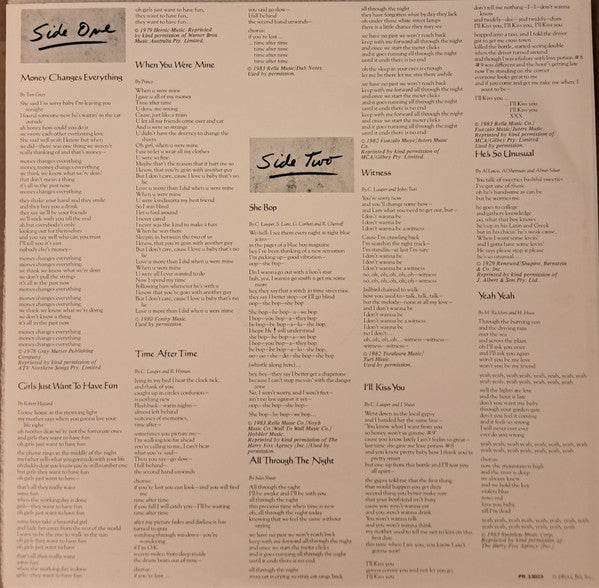 Cyndi Lauper : She's So Unusual (LP, Album, RE)
