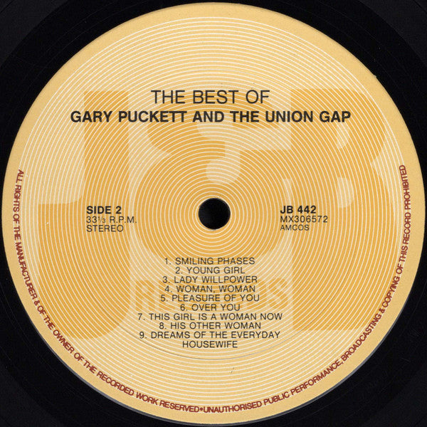 Blood, Sweat And Tears & Gary Puckett & The Union Gap : The Very Best Of Blood, Sweat & Tears & Gary Puckett & The Union Gap (LP, Album, Comp)