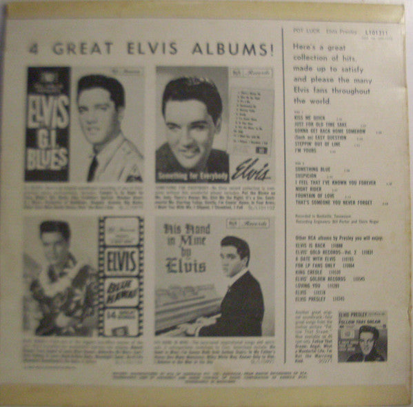 Elvis Presley : Pot Luck (LP, Album, Mono)