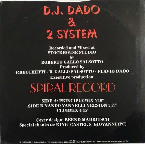 DJ Dado & 2 System : Peace & Unity (12")