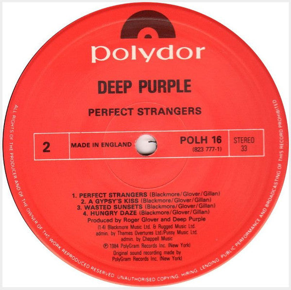 Deep Purple : Perfect Strangers (LP, Album)
