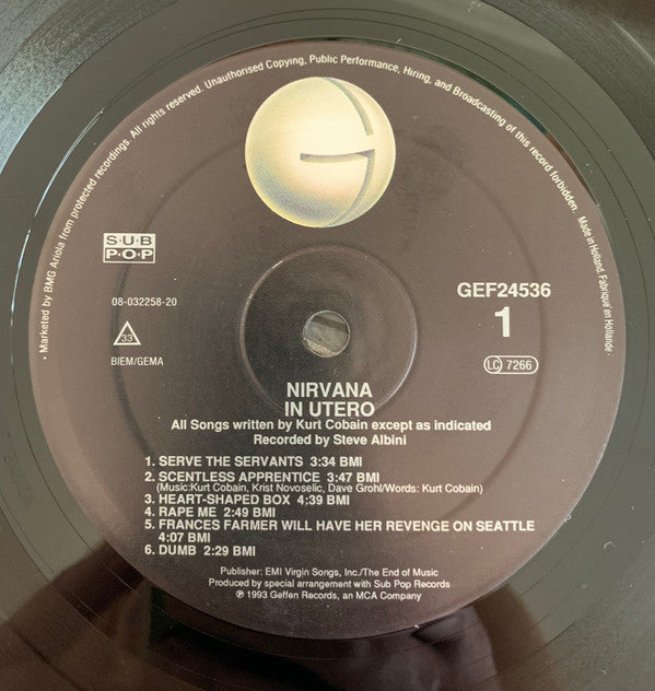 Nirvana : In Utero (LP, Album)