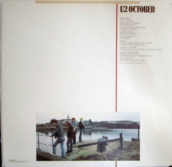 U2 : October (LP, Album, M/Print, 1st)