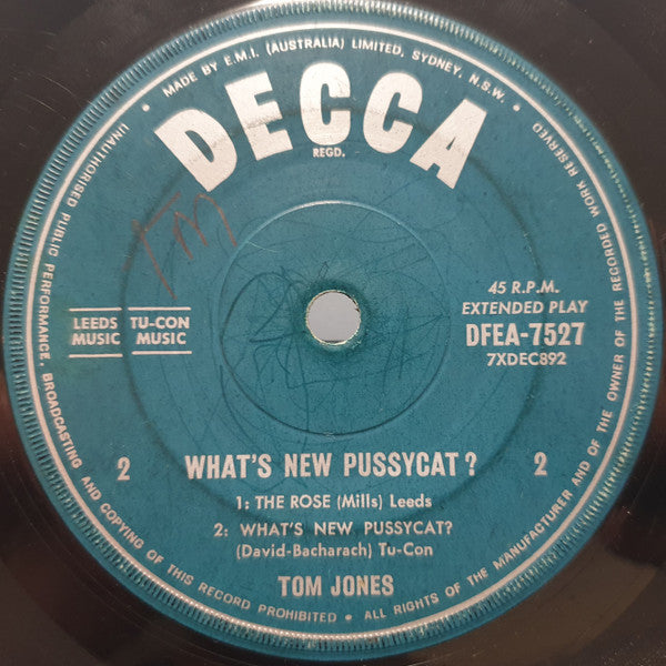 Tom Jones : What's New, Pussy Cat? (7", EP, Mono)