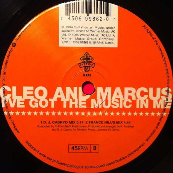 Cleo And Marcus* : I've Got The Music In Me (12")