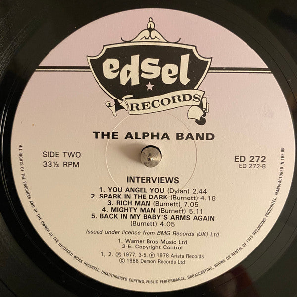 The Alpha Band : Interviews (LP, Comp)