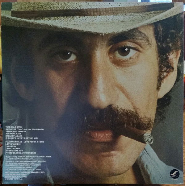 Jim Croce : Time In A Bottle, Jim Croce's Greatest Love Songs (LP, Comp, Pit)