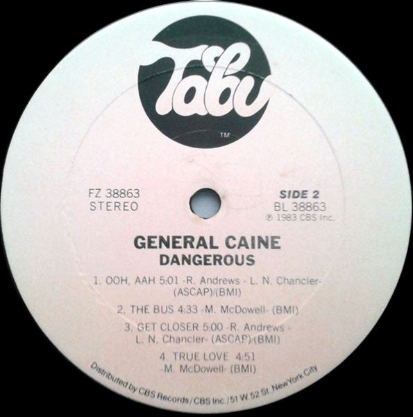 General Caine : Dangerous (LP, Album)