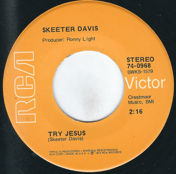 Skeeter Davis : I Can't Believe That It's All Over (7", Hol)