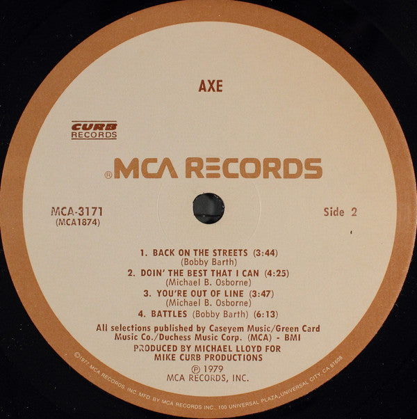 Axe : Axe (LP, Album, Pin)