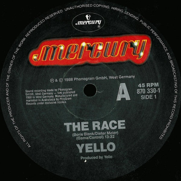 Yello : The Race (12")