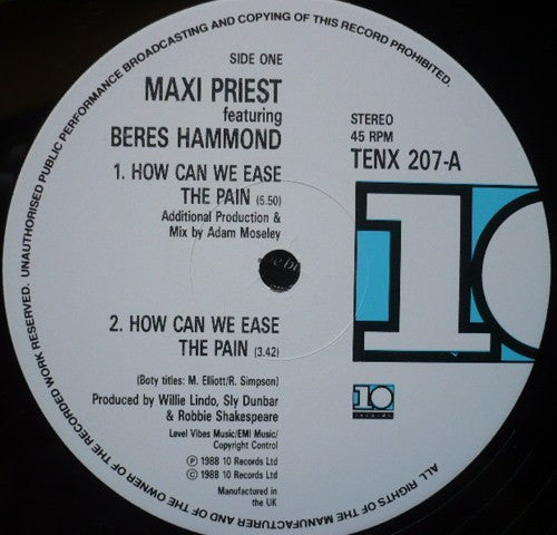 Maxi Priest : How Can We Ease The Pain? (12")