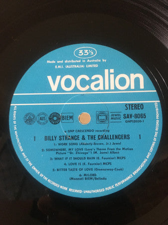 Billy Strange & The Challengers : Billy Strange & The Challengers (LP, Album)