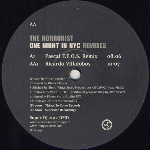 The Horrorist : One Night In NYC (Remixes) (12")