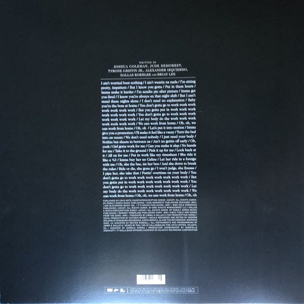 Fifth Harmony Feat. Ty Dolla $ign : Work From Home (12", S/Sided, Single, Ltd, Pin)
