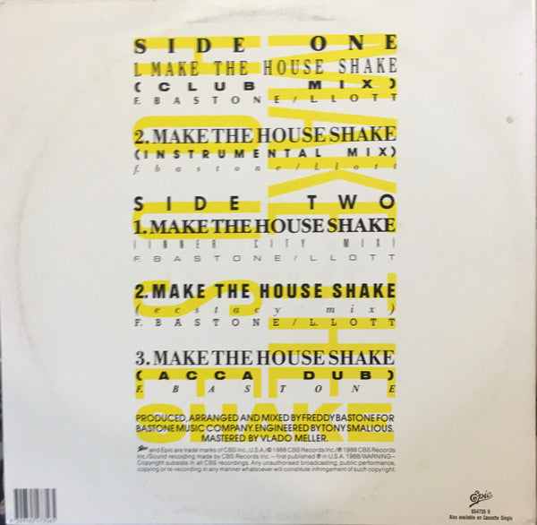 The Almighty El-Cee : Make The House Shake (12", Single)