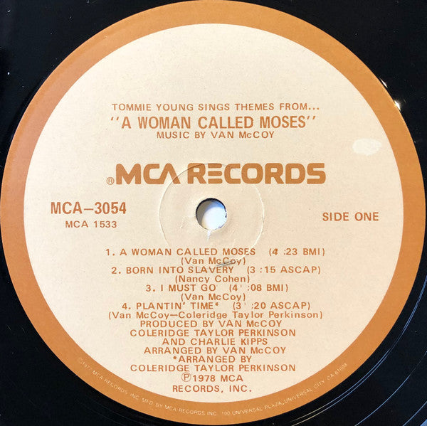 Tommie Young  Sings, Music By Van McCoy : Sings Themes From... "A Woman Called Moses" - Music By Van McCoy (LP, Album, Glo)