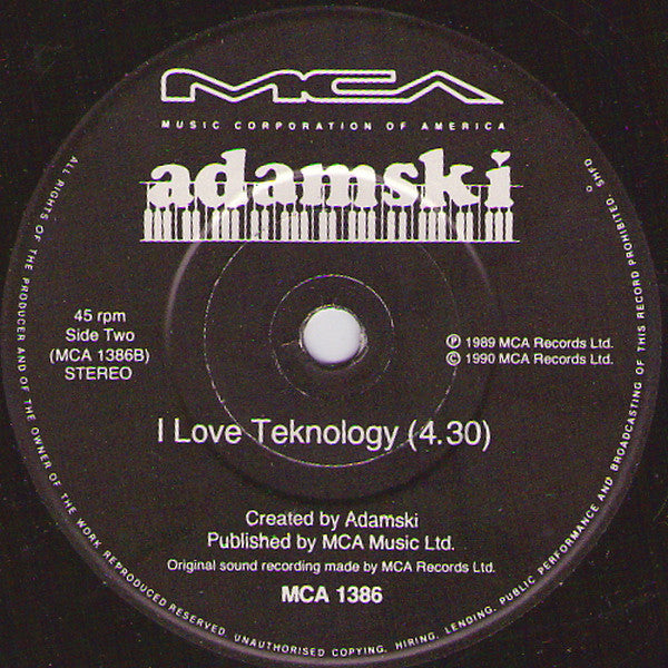 Adamski : N-R-G (7", Pap)