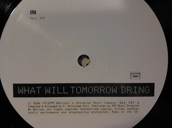 Femi Kuti : What Will Tomorrow Bring (12", Maxi)