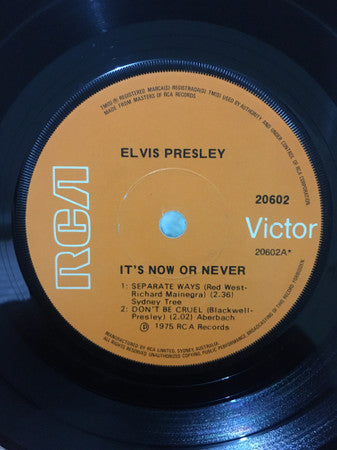 Elvis Presley : It's Now Or Never (7", EP)