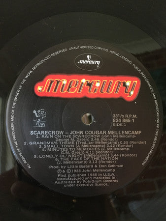 John Cougar Mellencamp : Scarecrow (LP, Album)