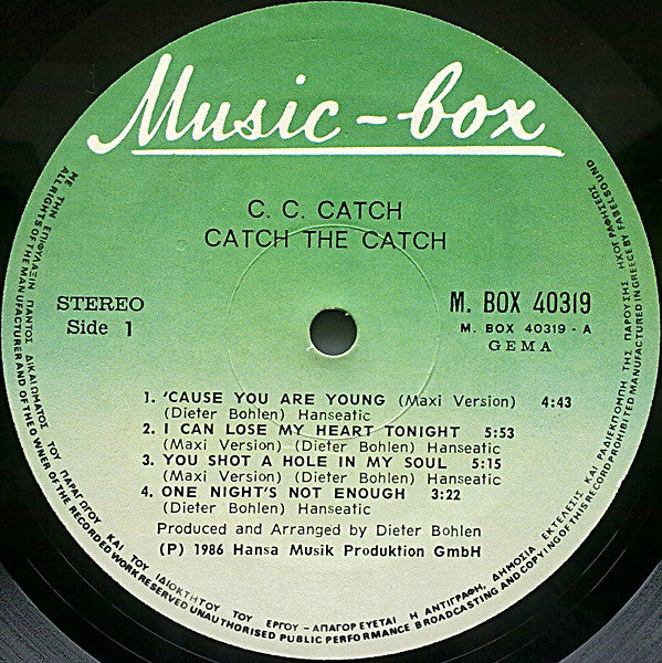 C.C. Catch : Catch The Catch (LP, Album)