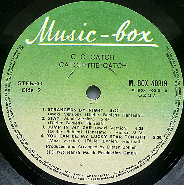 C.C. Catch : Catch The Catch (LP, Album)